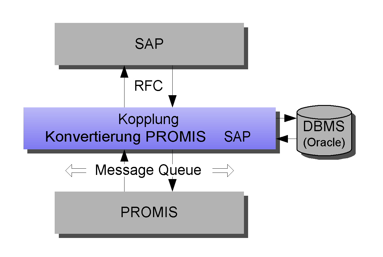 Skizze der Architektur: SAPKonverterPROMIS